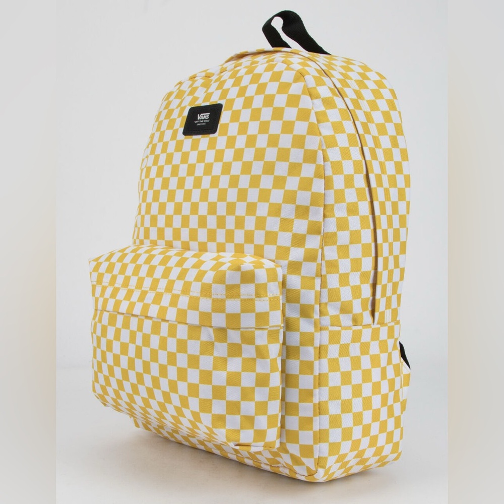 NWT, Vans OLD SKOOL III B Men's Yellow and White Checkered Backpack